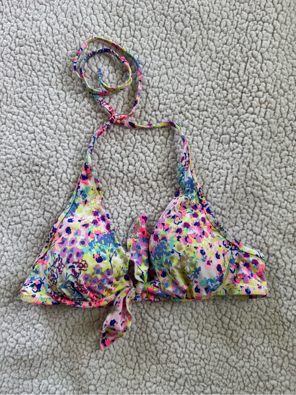 Victoria's Secret Multi-colored Floral Bikini Top